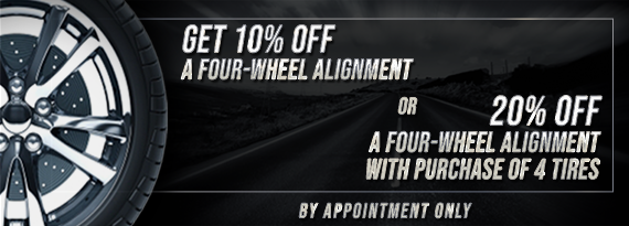 10% or 20% Off a Four-Wheel Alignment
